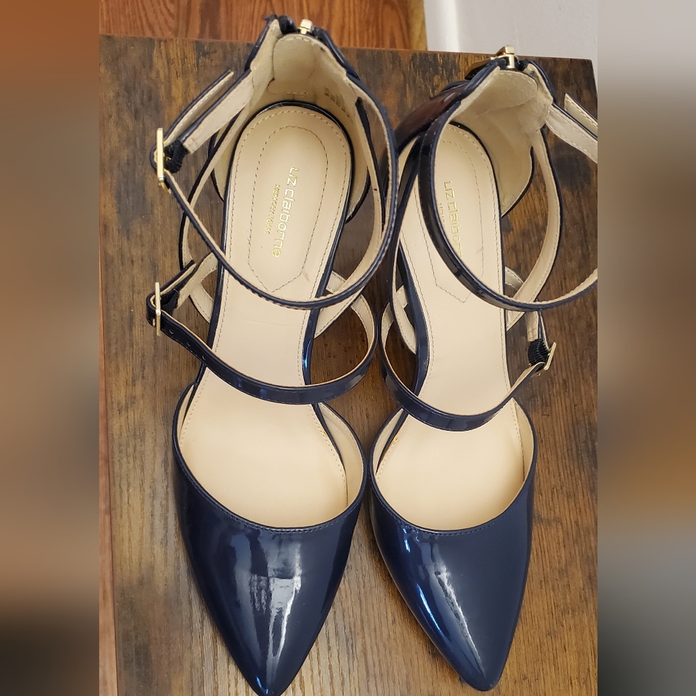 Liz Claiborne Dark Blue Patent Heels